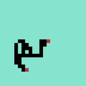 simplified bird image, pixel chick